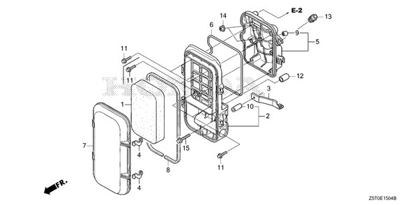 Part Location Diagram of 17223-ZBH-W01 Honda Base, Air Cleaner