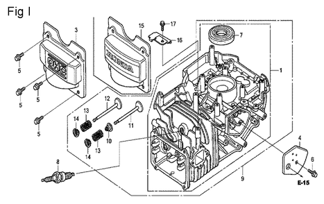 Fig-9 Diagram and Parts List for GCV160A Type A2A Honda Engine