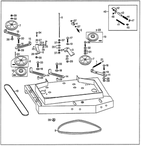Mower Deck Drive (-1000677) Diagram and Parts List for CD7036CCD2 (Type  36)(CCD2-1000001 - 2000000) Honda Lawn Tractor Accessories