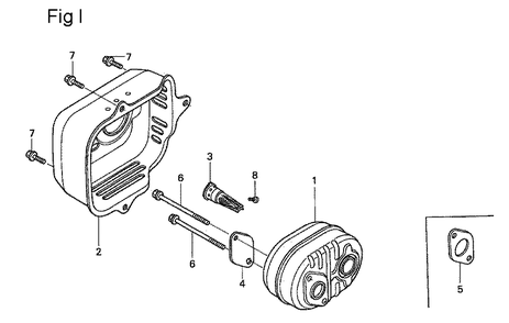 Fig-9 Diagram and Parts List for GSV190A Type N5AF Honda Engine