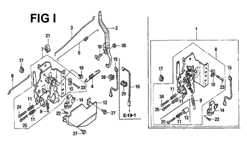 Fig-10 Diagram and Parts List for GXV160H2 Type SFY Honda Engine
