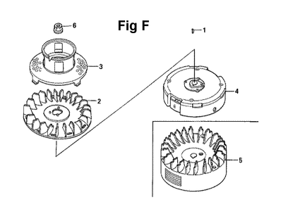 Fig-10 Diagram and Parts List for GXV160UH2 Type N55 Honda Engine