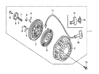 Fig-0 Diagram and Parts List for GX120UT1 Type VPM4 Honda Engine