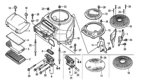Fig-0 Diagram and Parts List for GXV530R Type DXA2 Honda Engine