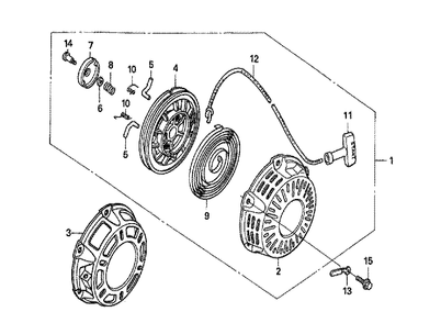 Fig-0 Diagram and Parts List for GX160U1 Type QX2 Honda Engine