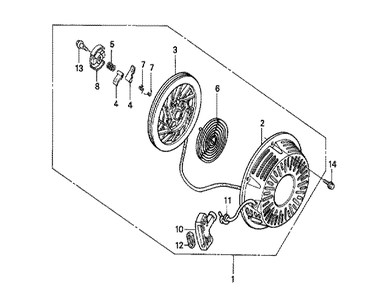 Part Location Diagram of 13310-ZH9-820 Honda Crankshaft Comp.