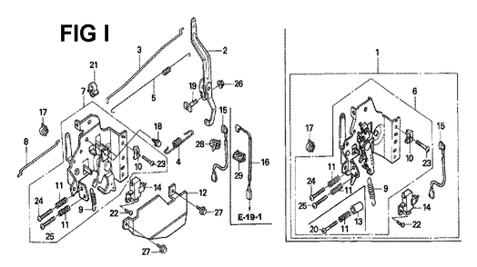 Fig-9 Diagram and Parts List for GXV160H2 Type SFE Honda Engine