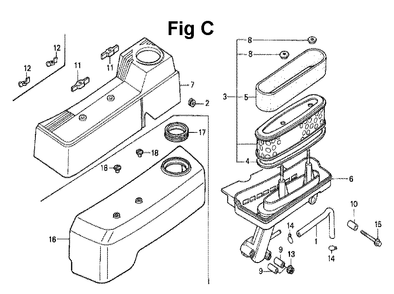 Fig-10 Diagram and Parts List for GXV160 Type A1L2 Honda Engine