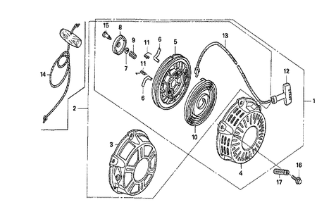 Fig-0 Diagram and Parts List for GX160K1 Type RH Honda Engine