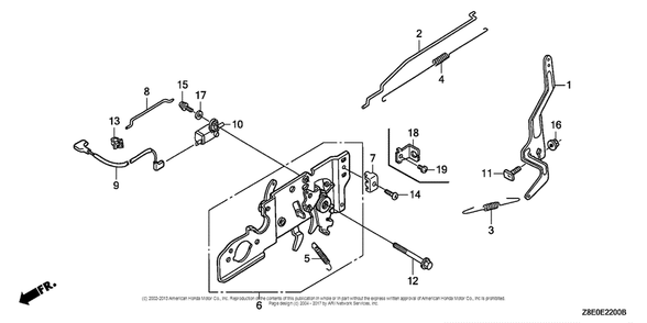 Control (1) Diagram and Parts List for GSV190LA (typeGBH)(GJACA-1035731) Honda Engine