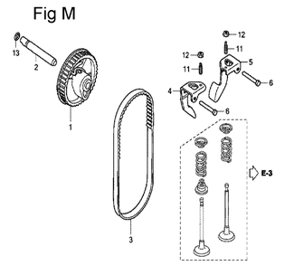 Fig-13 Diagram and Parts List for GC135 Type SHE2 Honda Engine