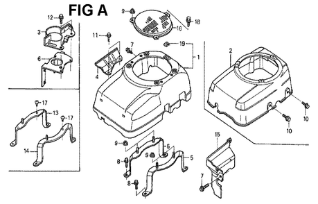 Fig-9 Diagram and Parts List for GXV340K2 Type DA Honda Engine