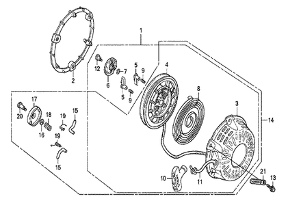 Fig-0 Diagram and Parts List for GX200T Type QX2 Honda Engine