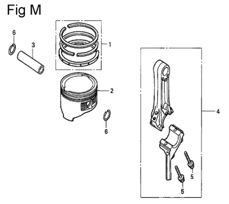 Fig-13 Diagram and Parts List for GC160 Type VXE Honda Engine