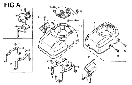 Fig-1 Diagram and Parts List for GXV340K2 Type DN Honda Engine