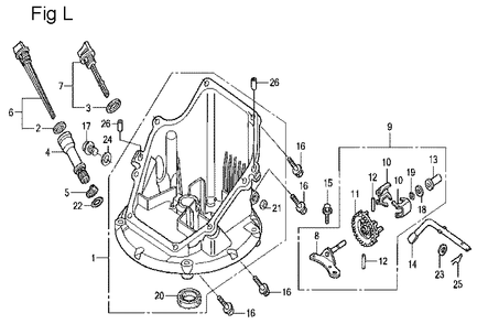 Fig-12 Diagram and Parts List for GCV160LA Type R3A Honda Engine