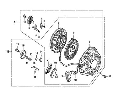 Fig-0 Diagram and Parts List for GX120T1 Type LX4 Honda Engine
