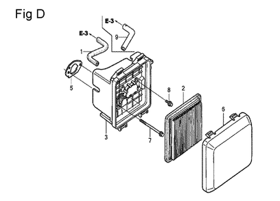 Fig-4 Diagram and Parts List for GCV160A Type N7A1 Honda Engine