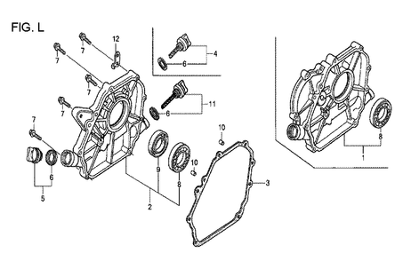 Fig-12 Diagram and Parts List for GX120T1 Type QX Honda Engine