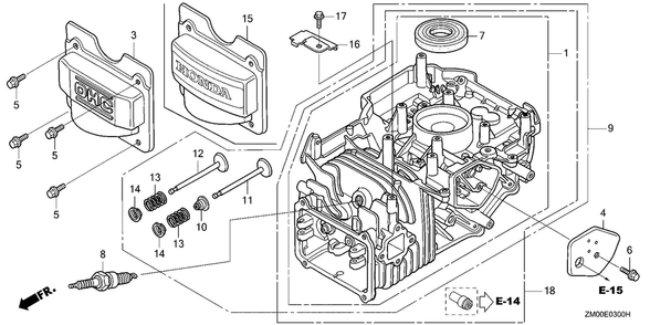 Part Location Diagram of 12209-Z8B-003 Honda Seal, Valve Stem