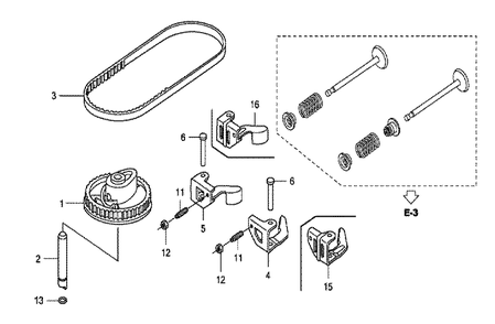 Fig-0 Diagram and Parts List for GCV160A Type A1AE Honda Engine