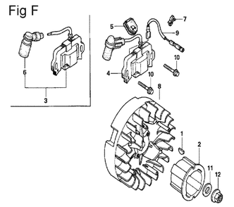 Fig-6 Diagram and Parts List for GX100U Type VEA Honda Engine