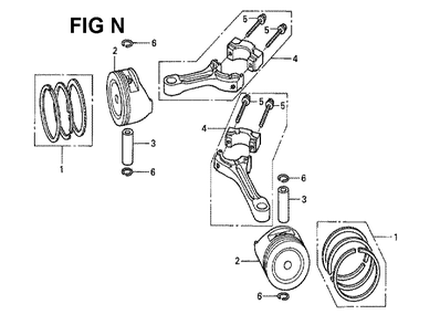 Fig-4 Diagram and Parts List for GXV530 Type UXE3 Honda Engine