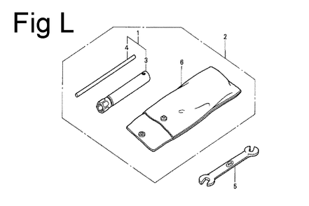 Fig-12 Diagram and Parts List for G100 Type Q Honda Engine