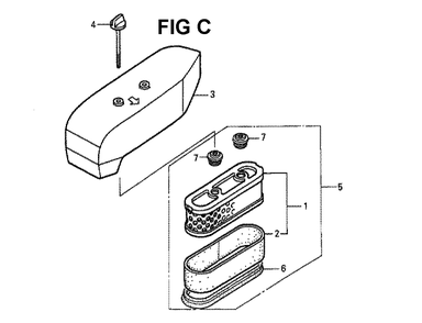 Fig-12 Diagram and Parts List for GXV160K1 Type N5 Honda Engine