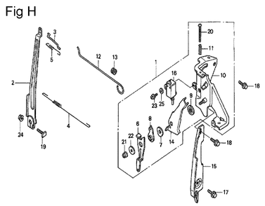 Fig-8 Diagram and Parts List for GC160A Type VXE Honda Engine
