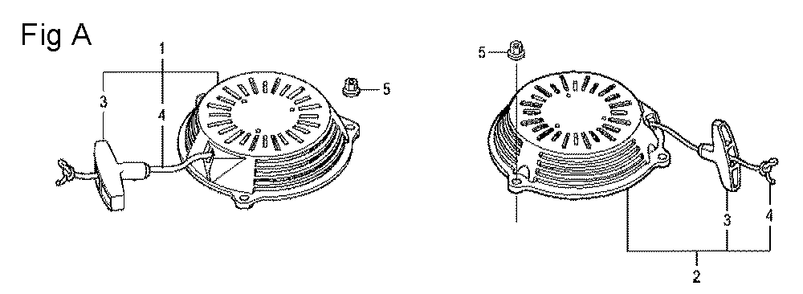 Fig-1 Diagram and Parts List for GCV160LE Type A4A9 Honda Engine