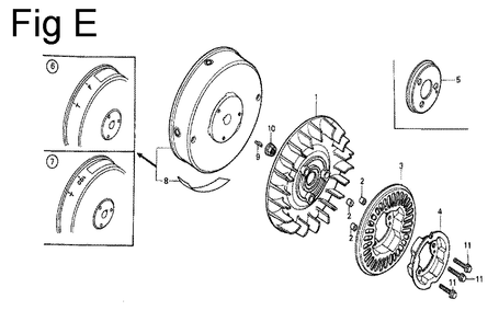 Fig-5 Diagram and Parts List for G100 Type S Honda Engine