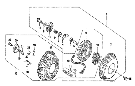 Fig-0 Diagram and Parts List for GX120T1 Type SK Honda Engine