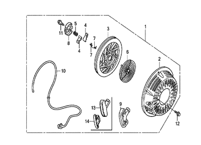 Fig-0 Diagram and Parts List for GX270U Type VSH9 Honda Engine