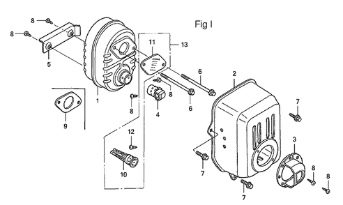 Fig-9 Diagram and Parts List for GC160A Type QHAJ Honda Engine