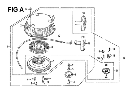 Fig-2 Diagram and Parts List for GXV160H2 Type SFC Honda Engine