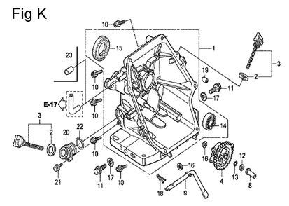 Fig-11 Diagram and Parts List for GC160A Type QFC Honda Engine