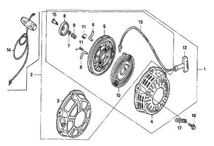 Fig-0 Diagram and Parts List for GX160K1 Type HX2 Honda Engine