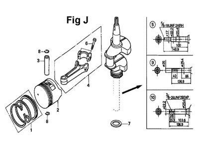 Part Location Diagram of 13310-ZE7-V20 Toro CRANKSHAFT