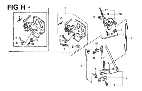 Fig-5 Diagram and Parts List for GXV530 Type UXE3 Honda Engine