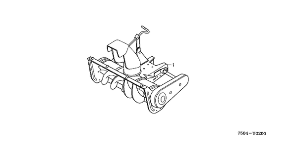 Snow Thrower Kit (Ht3810st) Diagram and Parts List for HT3810 Type  ST Honda Lawn Tractor Accessories