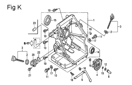 Fig-11 Diagram and Parts List for GC135 Type PXC Honda Engine