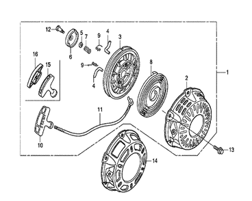Fig-0 Diagram and Parts List for GX160UT1 Type TW24 Honda Engine
