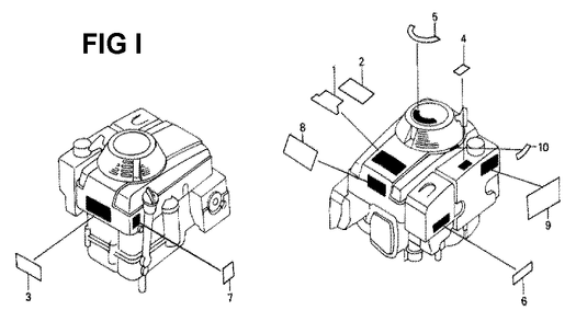 Fig-10 Diagram and Parts List for GXV340 Type DN Honda Engine