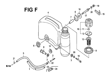 Fig-9 Diagram and Parts List for GXV160H2 Type N15 Honda Engine