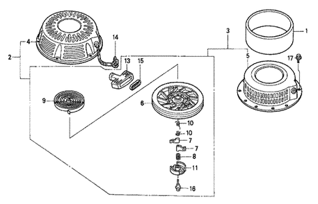 Fig-0 Diagram and Parts List for GXV340K2 Type DX2 Honda Engine