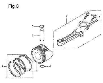 Fig-3 Diagram and Parts List for GSV190A Type BHH Honda Engine