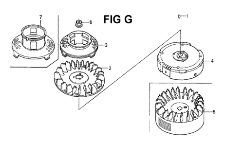 Fig-12 Diagram and Parts List for GXV160H2 Type SFE Honda Engine