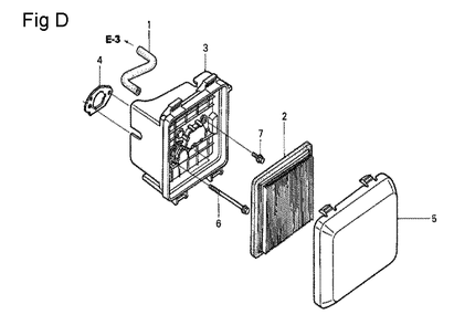 Fig-4 Diagram and Parts List for GCV190A Type N5A Honda Engine