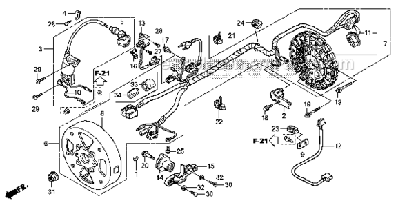 Part Location Diagram of 90652-KT1-771 Honda Band, Wire (Black)